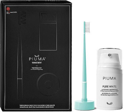 Piuma Pure White Οδοντόκρεμα κατά της Τερηδόνας Mint & Μαλακή Οδοντόβουρτσα Aqua Green 75ml
