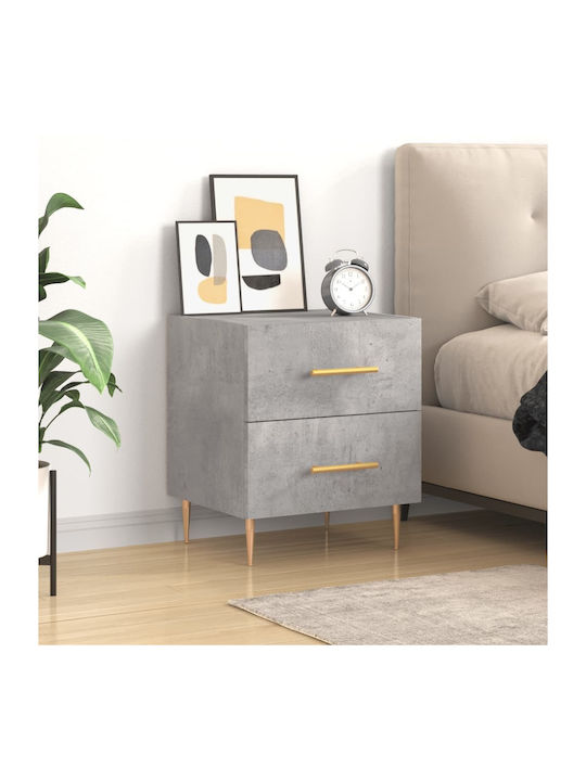 Wooden Bedside Table Gray 40x35x47.5cm