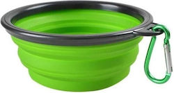 eBest Bowls Dog Food & Water Green made of Silicone 500ml