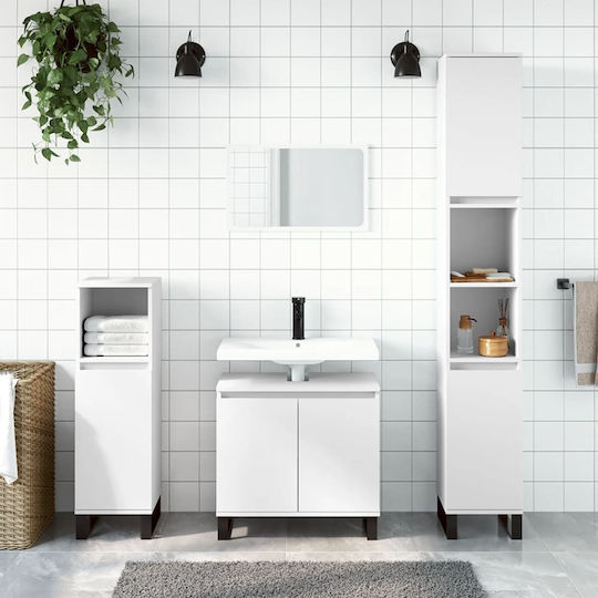 vidaXL Банска Колона За Стена М30xД30xВ190см Бяла