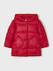 Kids' Quilted Jacket Short with Hood Red
