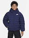 Kids' Sports Jacket Short with Hood Blue Sportswear