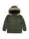 Kids' Casual Jacket Short with Hood Khaki