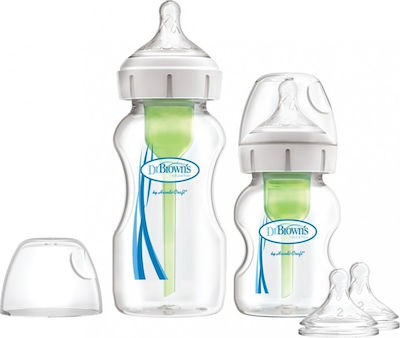 Dr. Brown's Plastic Bottle Set Options+ Anti-Colic with Silicone Nipple for 0+, 0+ m, months 270ml 2pcs