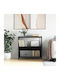 Bibliothek Schwarz 80x30x78.5cm