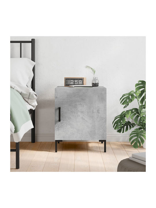 Wooden Bedside Table Gray 40x40x50cm