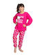 Nina Club Kinder Schlafanzug Winterlich Fuchsie