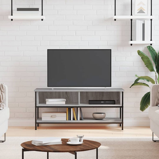 vidaXL TV-Ständer Grau M100xP35xH45cm