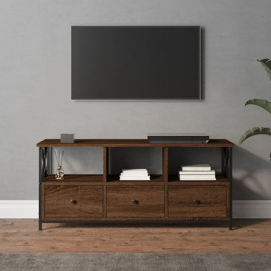 Mobilier TV Din Metal Și Lemn Maro L102xA33xÎ45cm