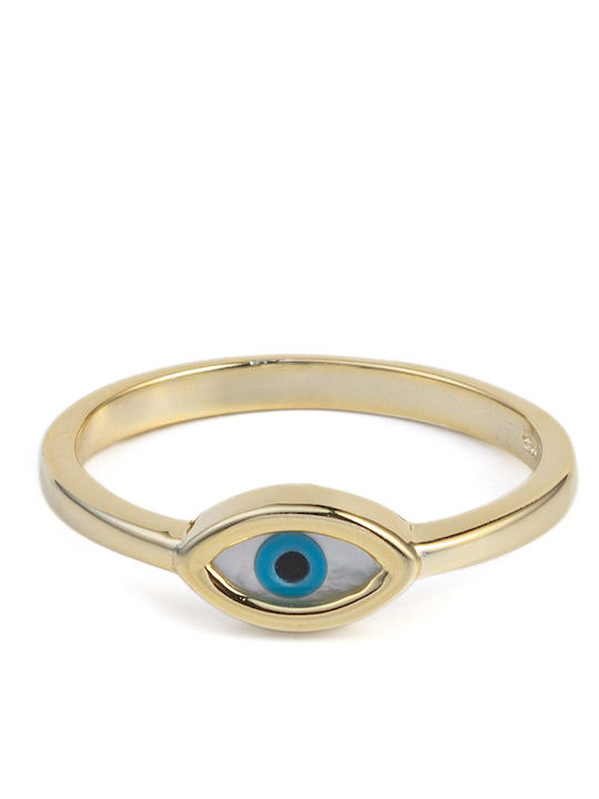 George Art Jewels Γυναικείο Δαχτυλίδι από Ασήμι Επιχρυσωμένο