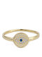 George Art Jewels Γυναικείο Δαχτυλίδι με Ζιργκόν από Ασήμι Επιχρυσωμένο