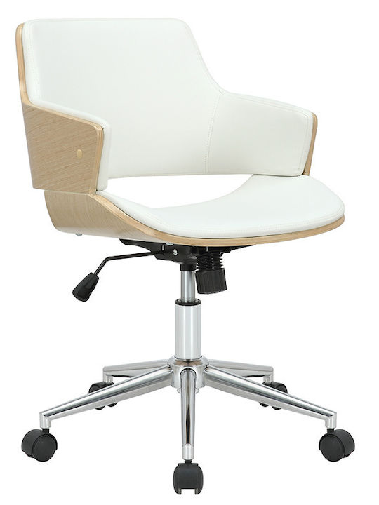Καρέκλα Γραφείου με Ανάκλιση Fern Λευκή Pakketo