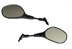 Titan Motorcycle Mirrors Black 2pcs