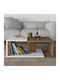 Rectangular Central Coffee Table Mareta Wooden White - Walnut W81.8xL50xH35cm