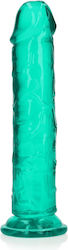 Shots Real Rock Crystal Clear Dildo realist Cu ventuză Verde 23cm