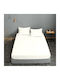 Le Blanc Sheet Double with Elastic 150x200+22cm. Cotton Line White
