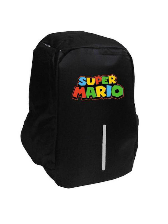 Takeposition Logo School Bag Backpack Junior High-High School Black with Water Bottle Holder