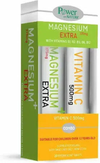 Power Health Magnesium Extra 375 mg & Vitamin C 500 mg 375 mg 40 Sprudeltabletten