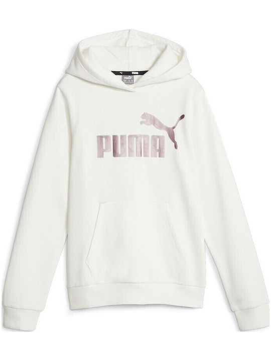 PUMA Kids Sweatshirt with Hood White