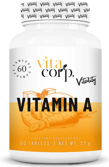 VitaCorp Vitality Vitamin A Витамин за Косата, Кожата & Антиоксидантно действие 60 Таблетки