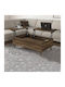 Rectangular Central Coffee Table Roy Wooden with Lifting Mechanism Brown W121xL69xH40cm