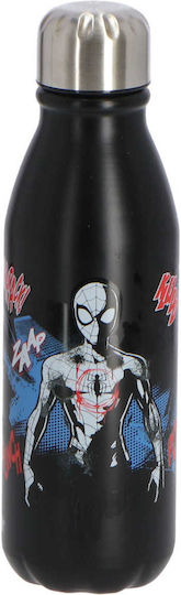 Spiderman Kids Water Bottle Spiderman Aluminium Black 600ml