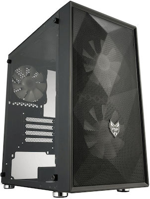 FSP/Fortron CST130 Gaming Midi Tower Κουτί Υπολογιστή με Πλαϊνό Παράθυρο Μαύρο