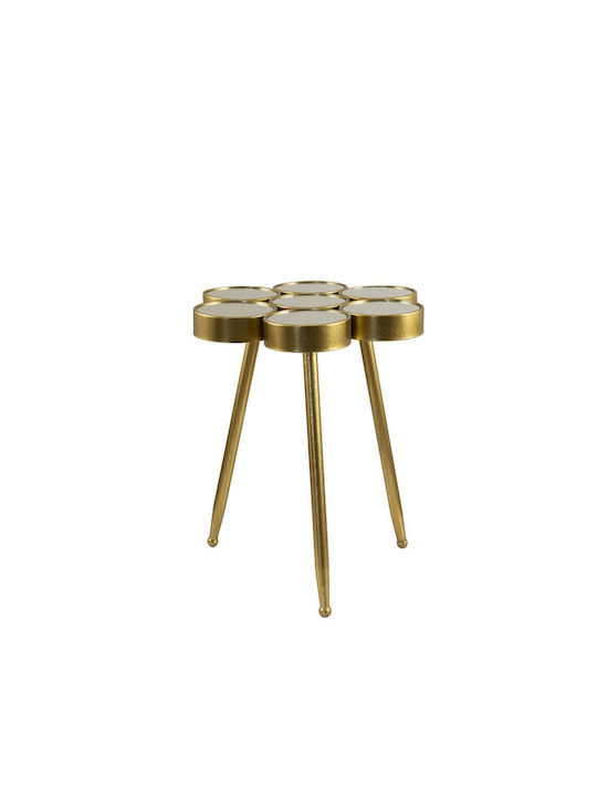 Oval Side Table Gold L50xW50xH60cm