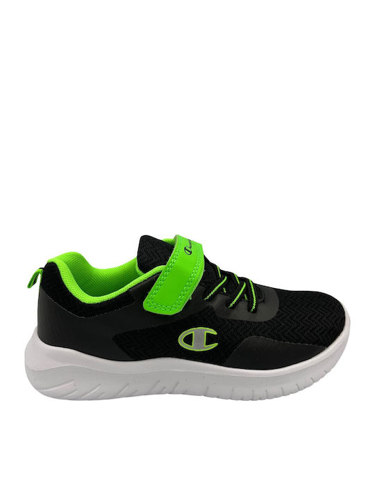 Evolve Kids Sports Shoes Running with Hoop & Loop Closure Black