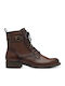 Leder Stiefeletten Damen Cognac