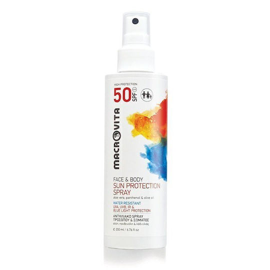 Macrovita Sun Protection Αντηλιακή Λοσιόν Προσώπου & Σώματος SPF50 σε Spray 200ml
