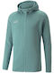 Athletic Kids Sweatshirt Cardigan Cotton with Hood Green