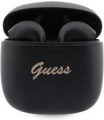 Guess Script Logo Ohrstöpsel Bluetooth-Freisprecheinrichtung Kopfhörer mit Ladeetui Schwarz