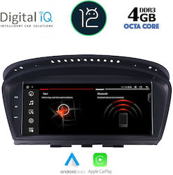 Digital IQ Car-Audiosystem für BMW E60 / Serie 5 / Serie 3 / Serie 3 (E90) / E91 / E92 / Serie 7 E60 2008-2011 (Bluetooth/USB/AUX/WiFi/GPS/Apple-Carplay) mit Touchscreen 8.8"