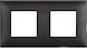 Bticino Switch Frame 2-Slots Black R4802M2BG