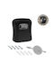 Wall-mounted Combination Key Holder Metallic with Combination Dial 9.5x4x11.5cm
