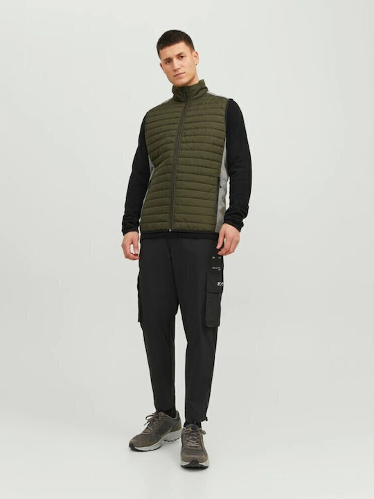 Jack & Jones Αμάνικο Μπουφάν Χακί