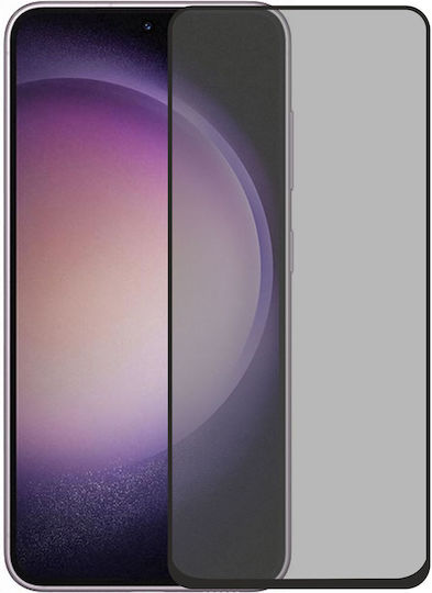 Frame 2.5D Vollkleber Privatsphäre Vollflächig gehärtetes Glas Schwarz (Samsung Galaxy S23)