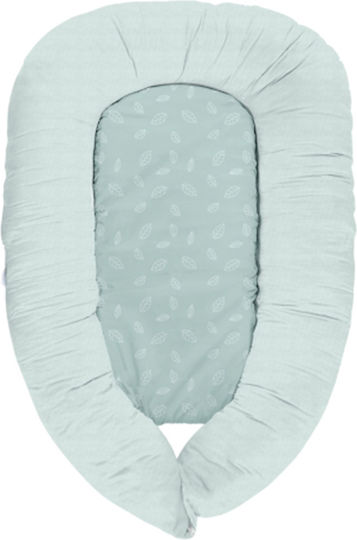 Kikka Boo Βρεφικό Μαξιλάρι Φωλιά Memory Foam Leaves Πράσινο 65x100εκ.