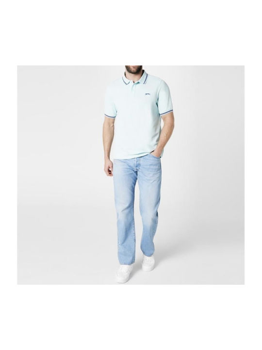 Slazenger Ανδρικό T-shirt Κοντομάνικο Polo Γαλάζιο