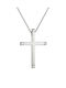 Weißgold Kreuz 14K mit Kette