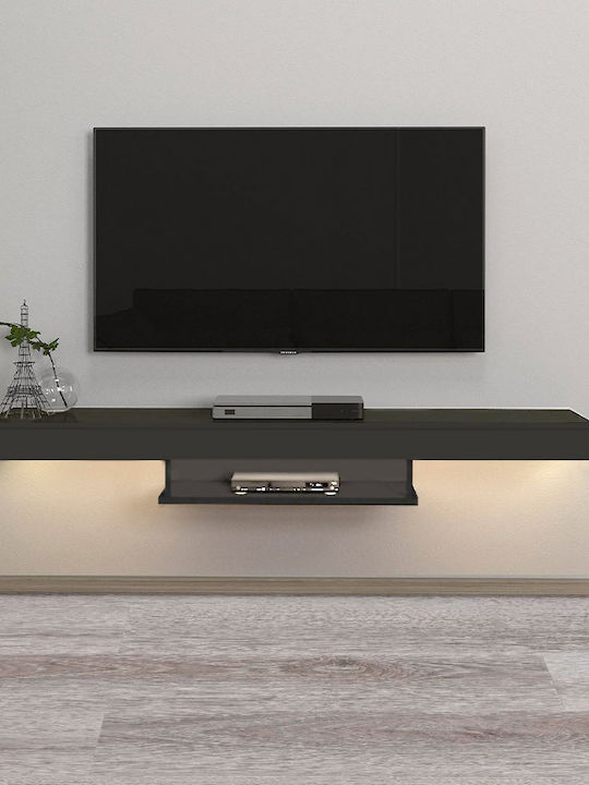 TV Stand Albares with LED Lighting Gray L150xD2...