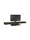 Albares Particle Board TV Furniture with LED Lighting Gray L150xW29.6xH22cm