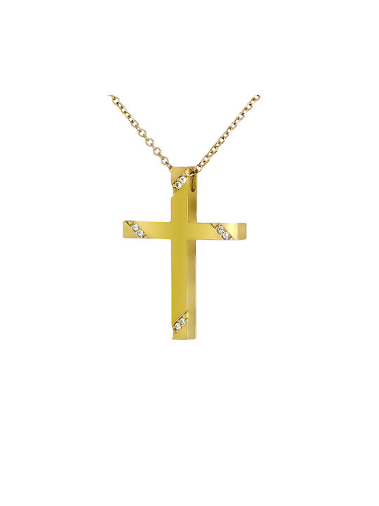 Femeiesc Aur Cruce 14K