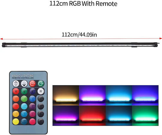 Φωτιστικό Ενυδρείου με Λάμπα Led με Λευκό Φως 45W 112cm