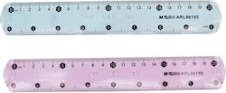 M&G Plastic Transparent Ruler 20cm (Μiscellaneous colours)