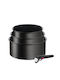 Tefal Ingenio Eco Resist Aluminum Pots Set Black With Non-Stick Interior Coating 3 Pieces