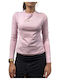 Tommy Hilfiger Γυναικεία Μπλούζα Βαμβακερή Μακρυμάνικη Ροζ