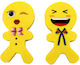 Σετ Γόμες για Μολύβι Emoji 2τμχ Κίτρινες