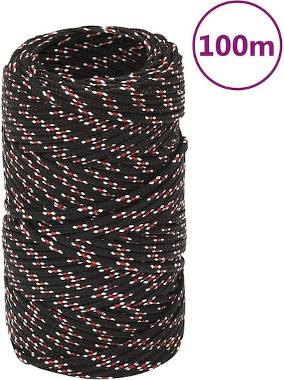vidaXL Σχοινί Στριφτό 2mm 100m από Πολυπροπυλένιο Μαύρο